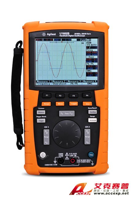 U1602B 手持式示波器圖片，20 MHz